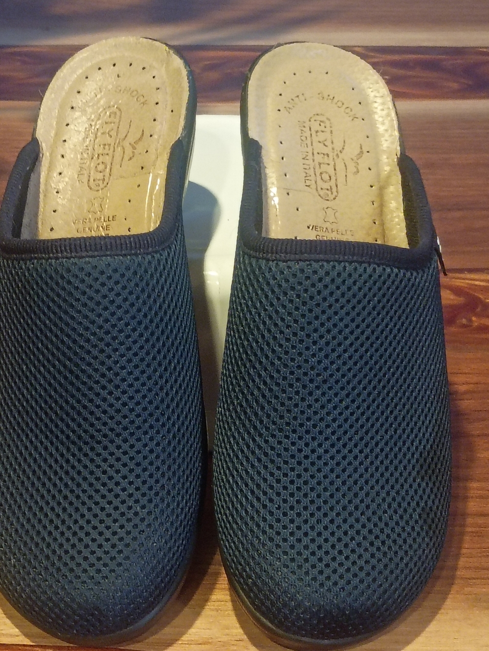 Fly Flots - Mesh Slip-On Mules in Navy